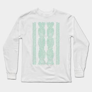 Cable Knit Mint Long Sleeve T-Shirt